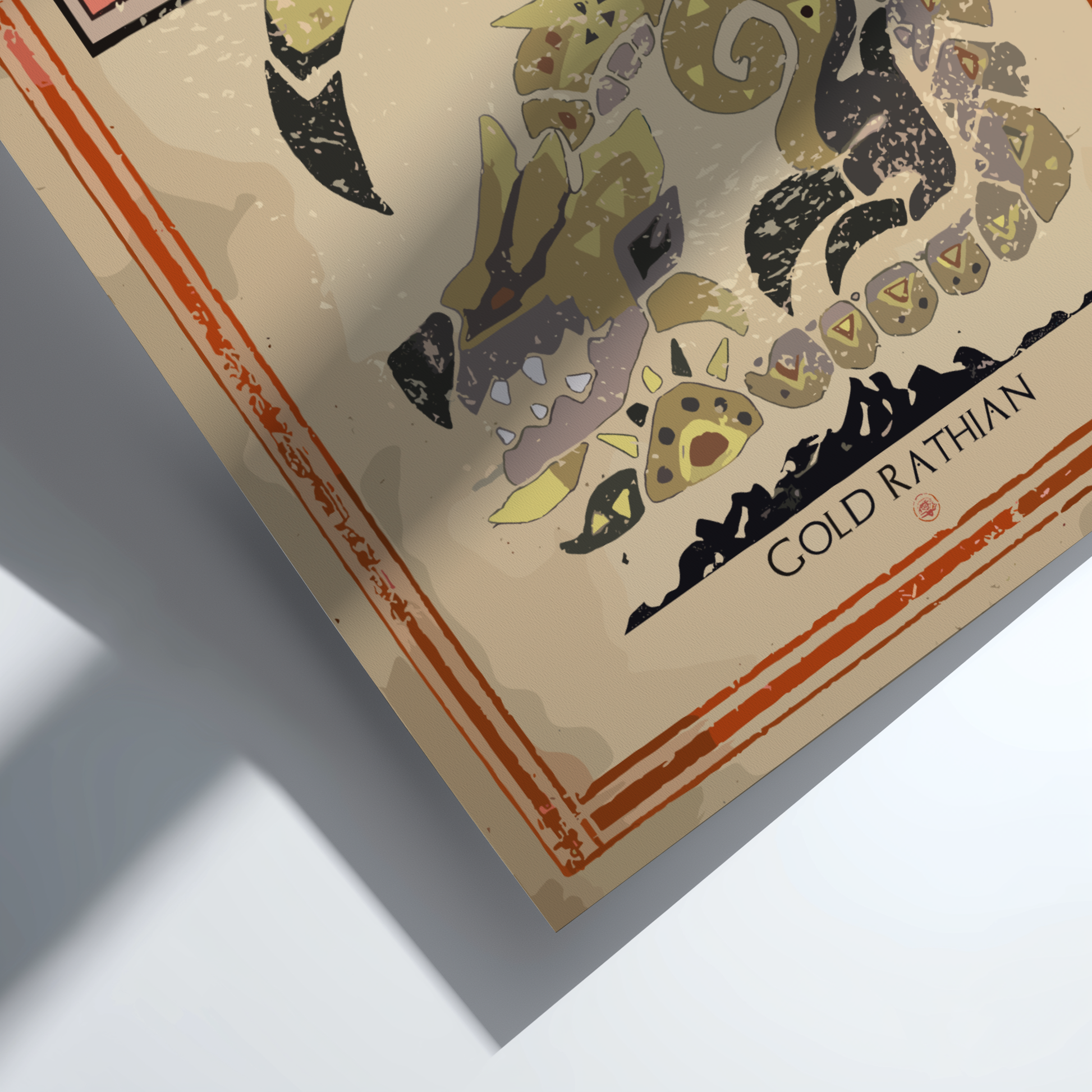 Gold Rathian Poster - Monster Hunter Wall Art Print