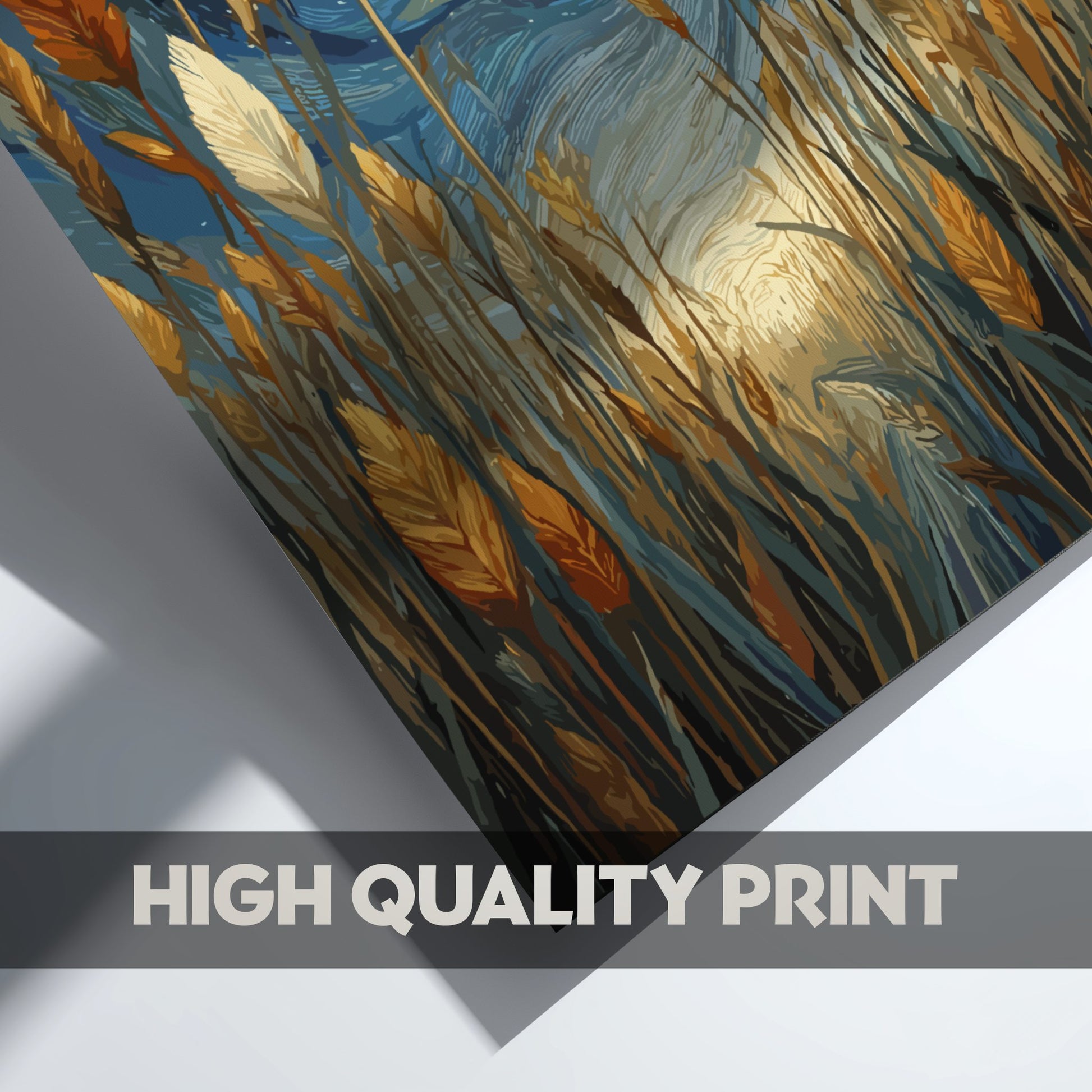 Golden Field - Sun-Drenched Tall Grass and Open Sky Wall Art