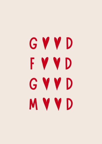 Good Food Good Mood Poster - Happy Kitchen & Foodie Wall Art Print