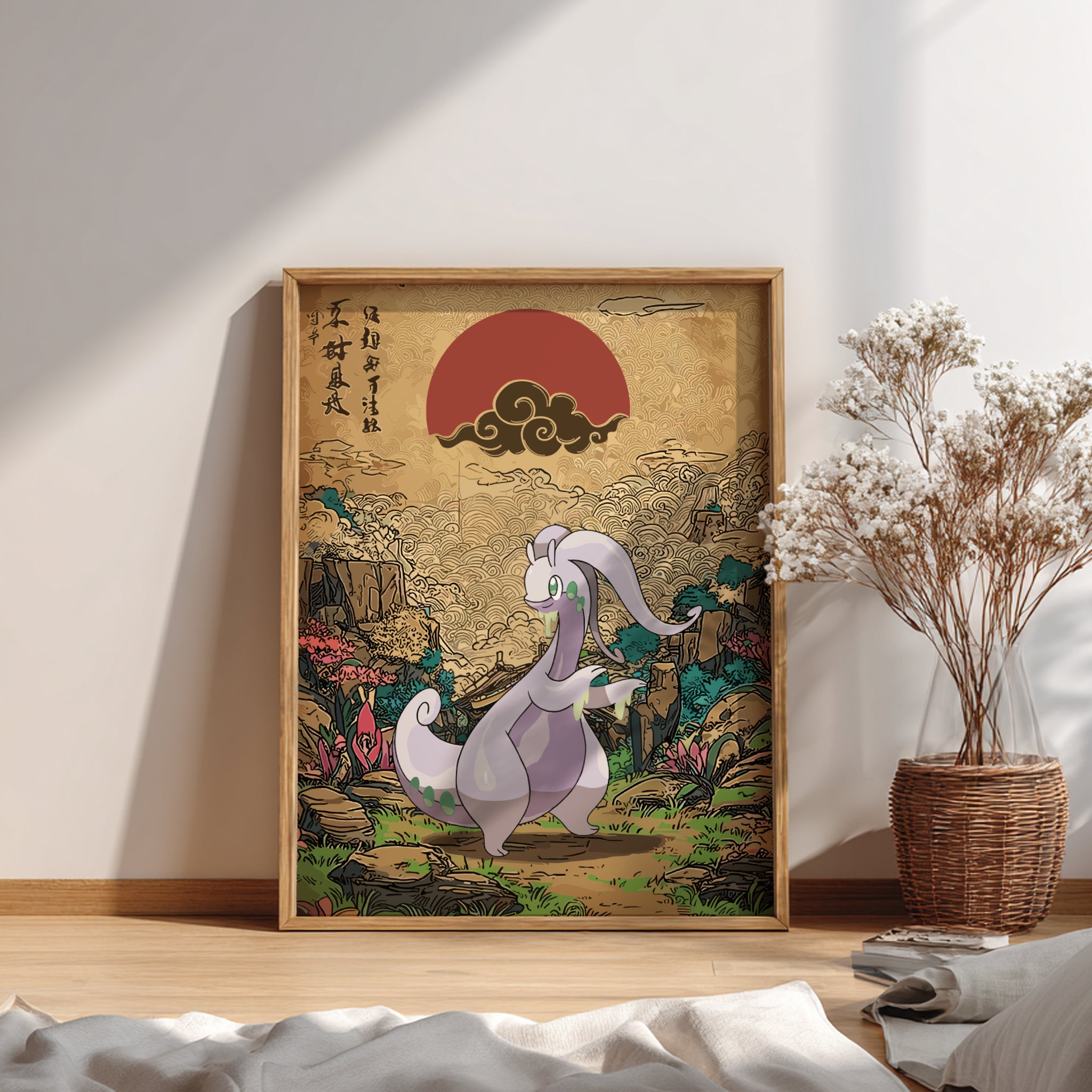 Goodra Pokemon Print – Japanese Style Pokemon Wall Art – Brighton