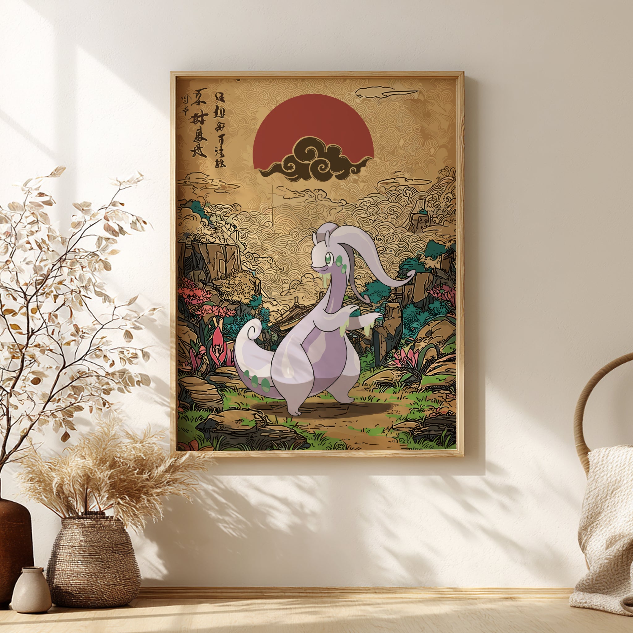 Goodra Pokemon Print – Japanese Style Pokemon Wall Art – Brighton