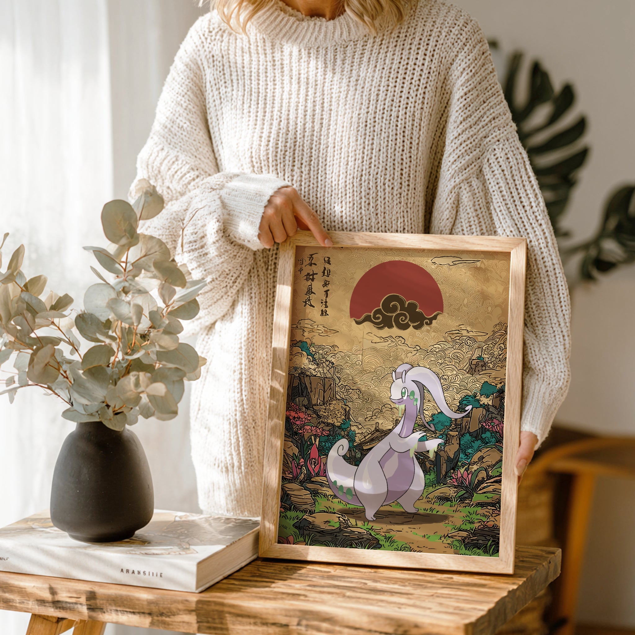 Goodra Pokemon Print – Japanese Style Pokemon Wall Art – Brighton