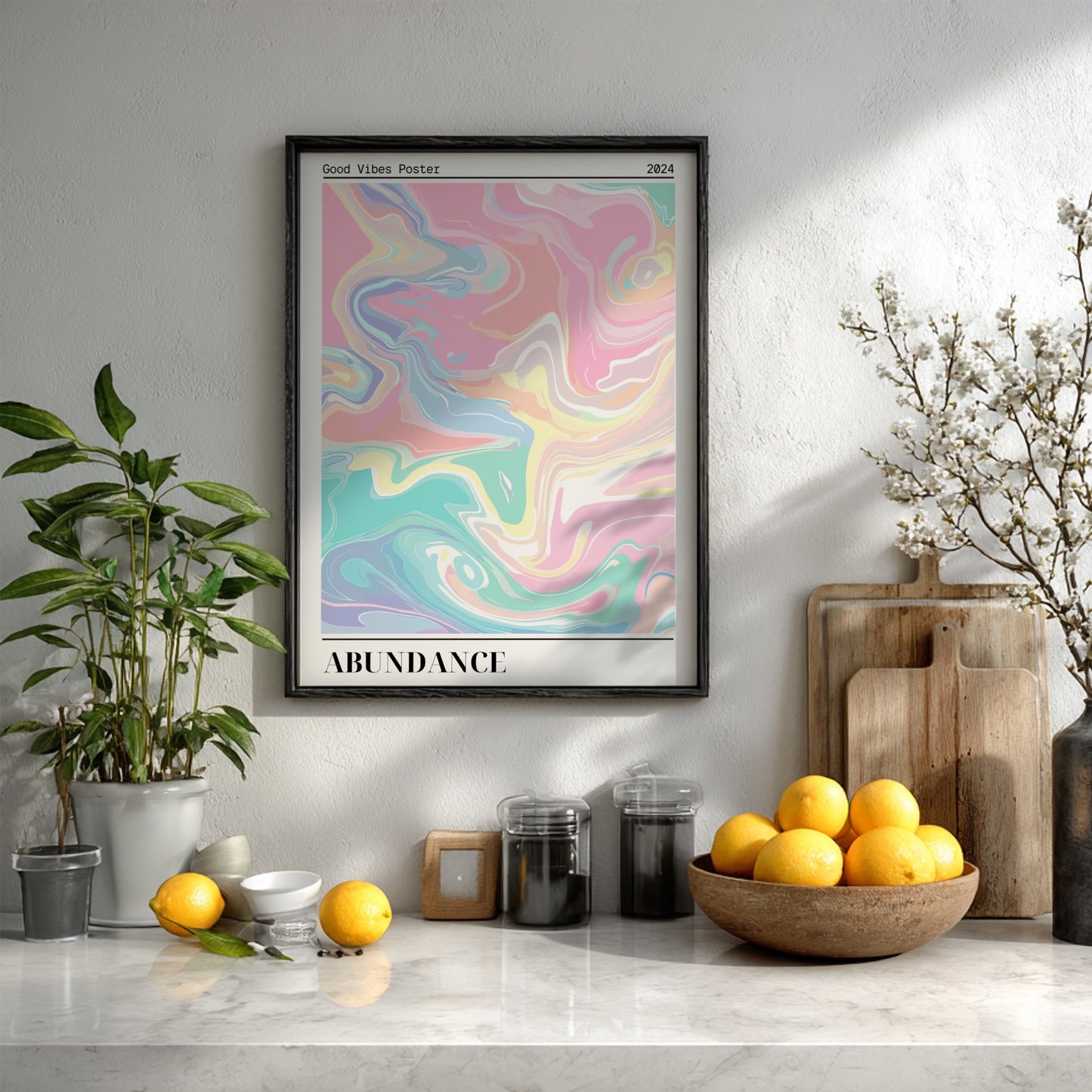 Good Vibes: Abundance - Modern Minimalist Abstract Art Print