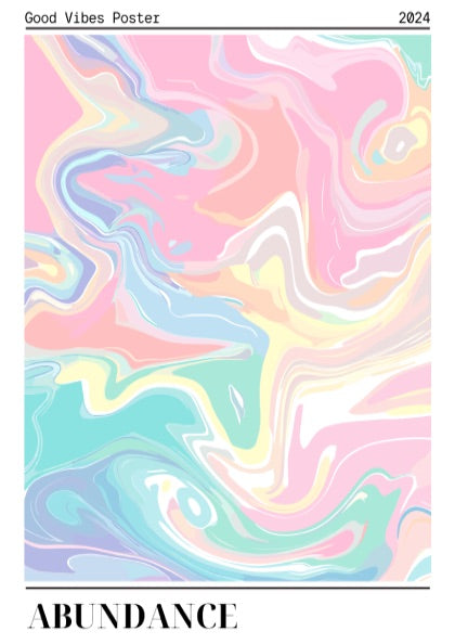 Good Vibes: Abundance - Modern Minimalist Abstract Art Print