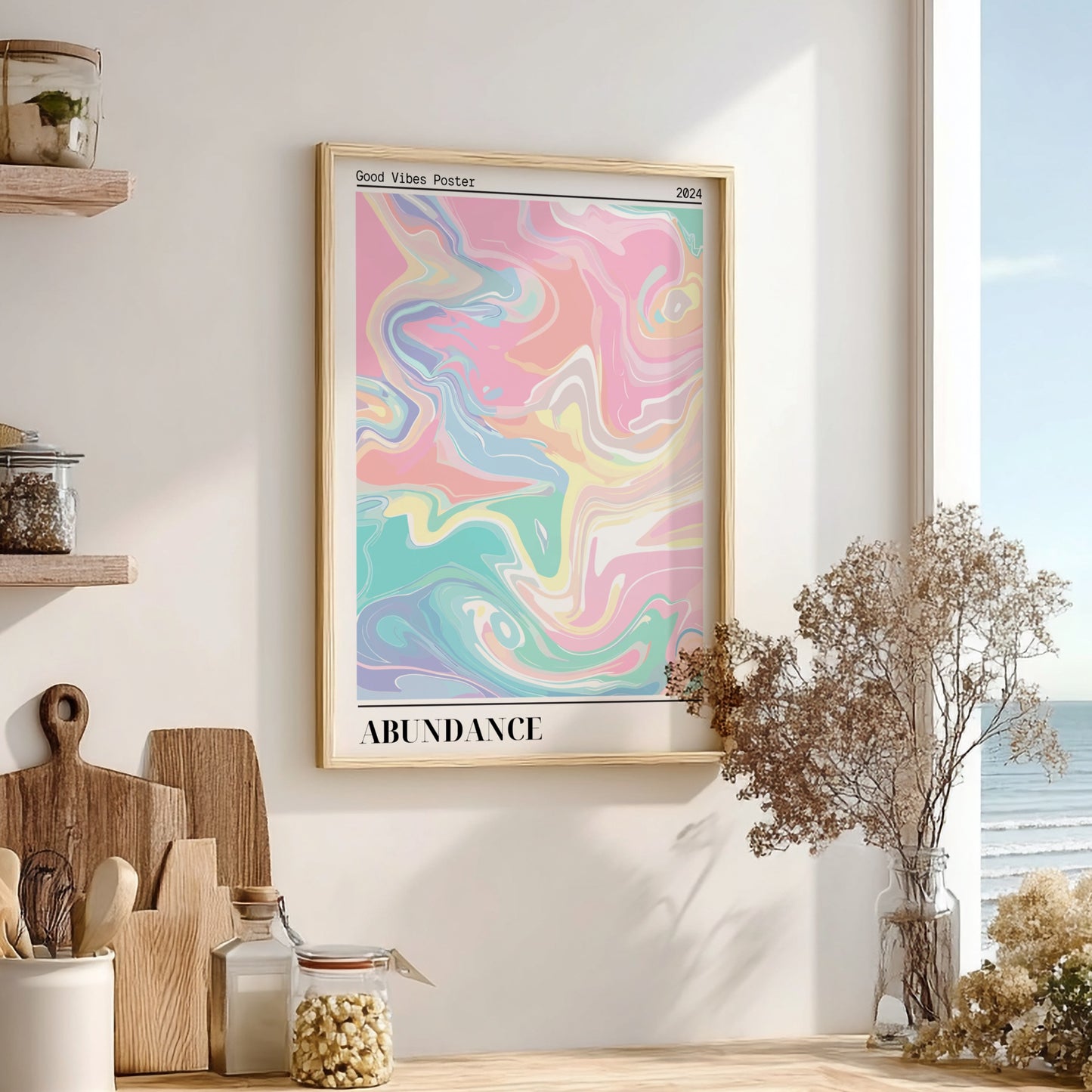 Good Vibes: Abundance - Modern Minimalist Abstract Art Print