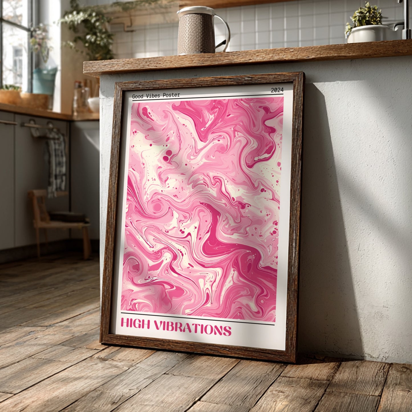 Good Vibes: High Vibrations - Modern Minimalist Abstract Art Print