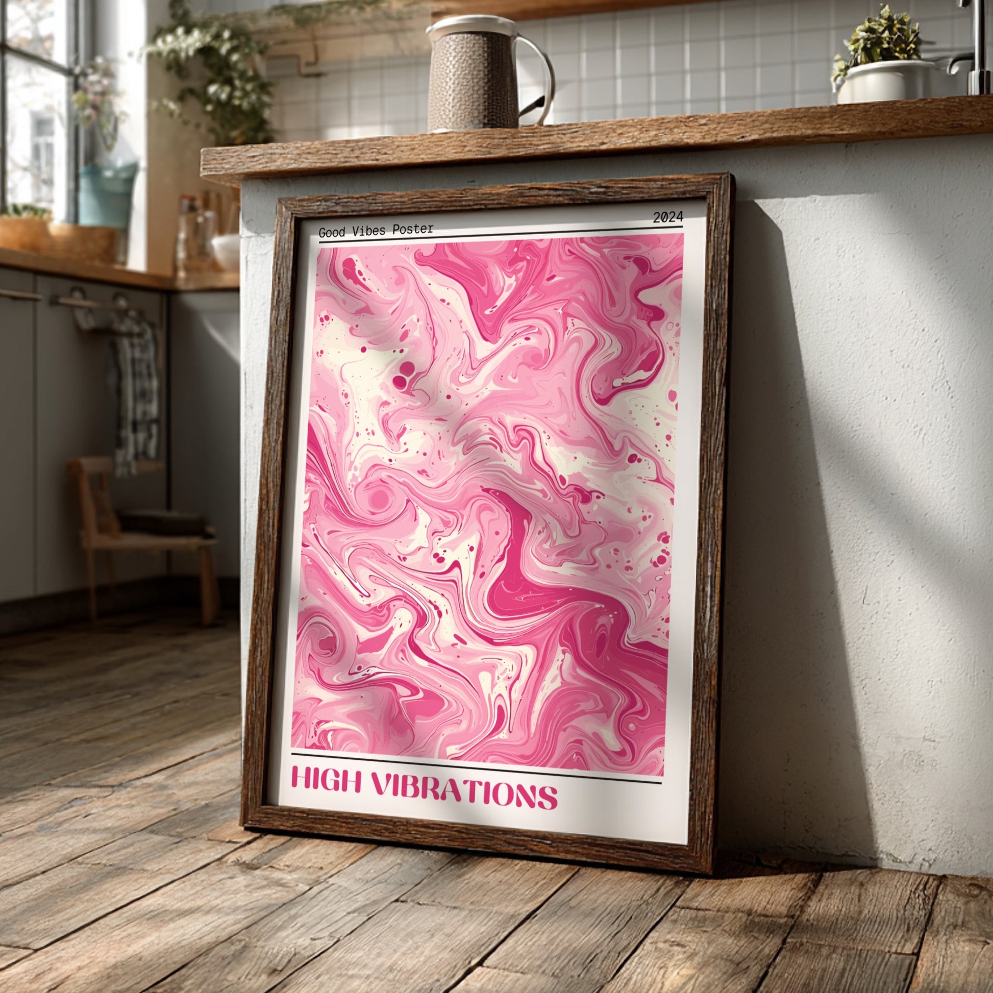 Good Vibes: High Vibrations - Modern Minimalist Abstract Art Print