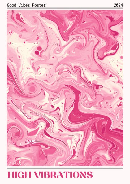 Good Vibes: High Vibrations - Modern Minimalist Abstract Art Print