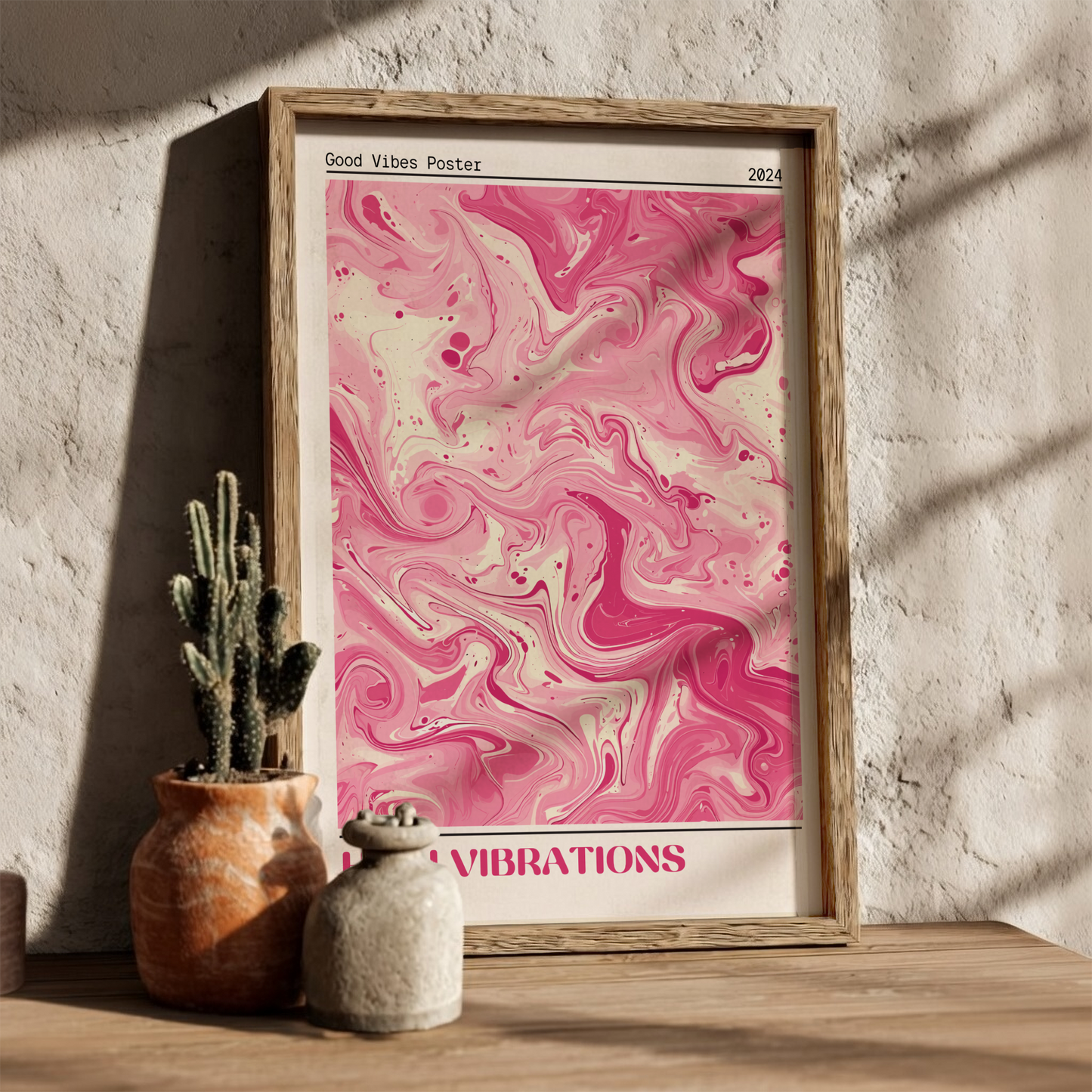 Good Vibes: High Vibrations - Modern Minimalist Abstract Art Print