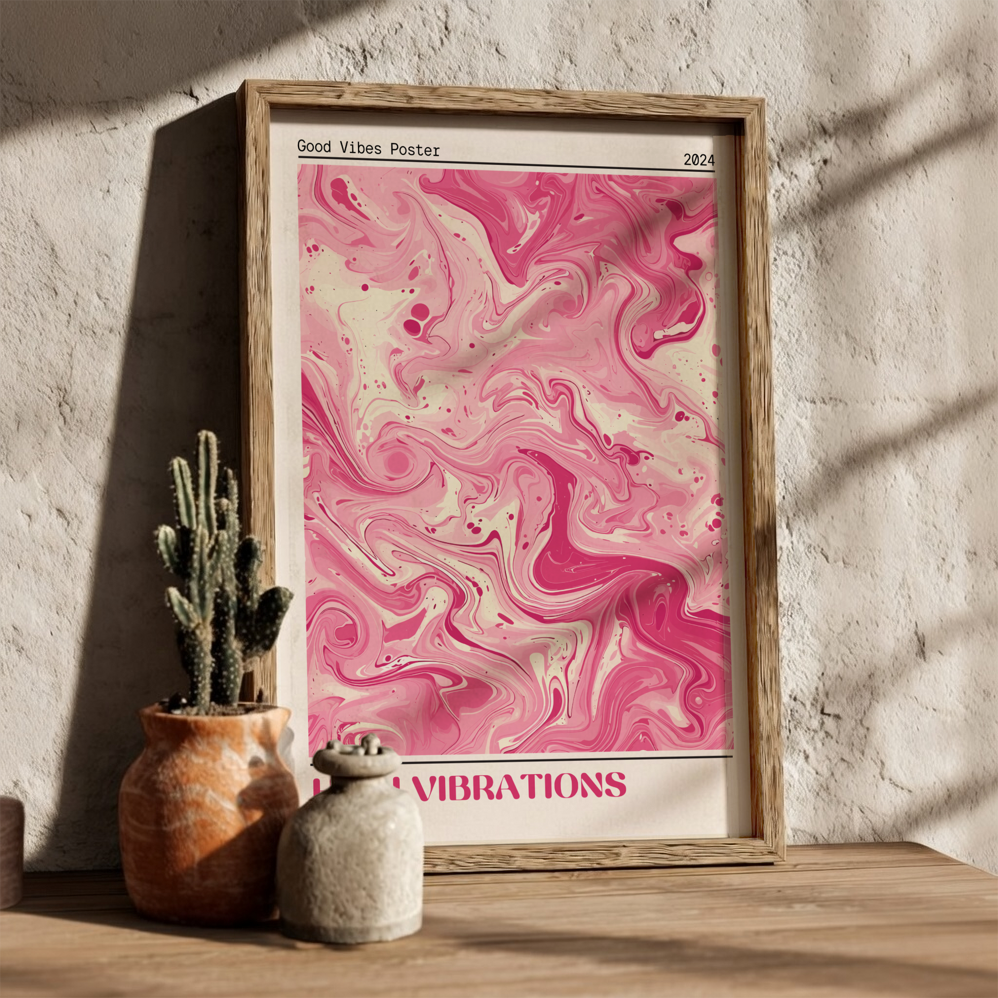 Good Vibes: High Vibrations - Modern Minimalist Abstract Art Print
