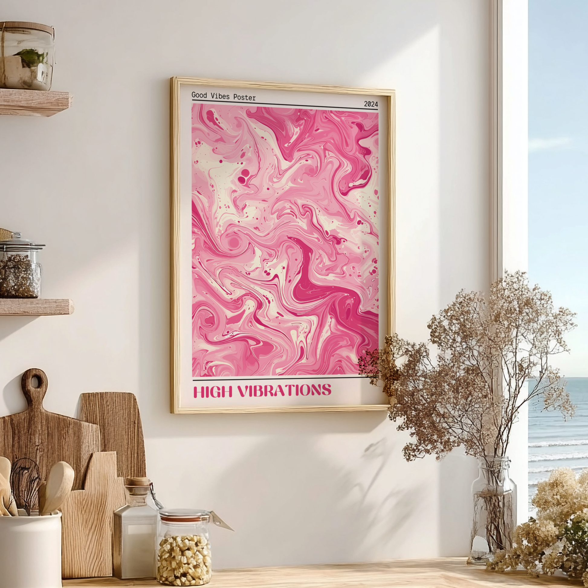 Good Vibes: High Vibrations - Modern Minimalist Abstract Art Print