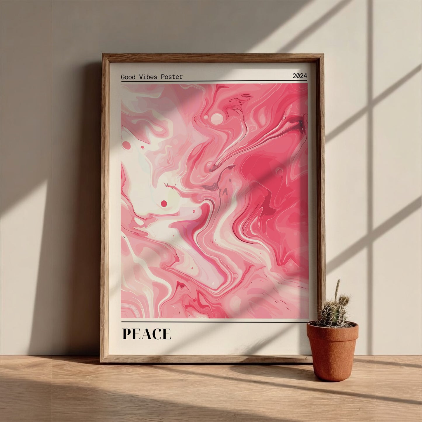 Good Vibes: Peace - Modern Minimalist Abstract Art Print