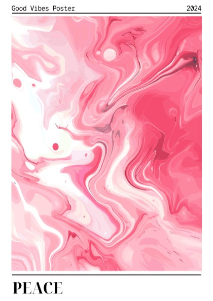Good Vibes: Peace - Modern Minimalist Abstract Art Print