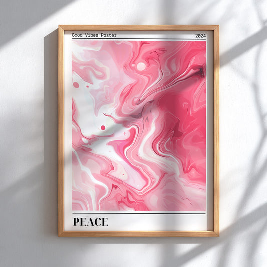 Good Vibes: Peace - Modern Minimalist Abstract Art Print