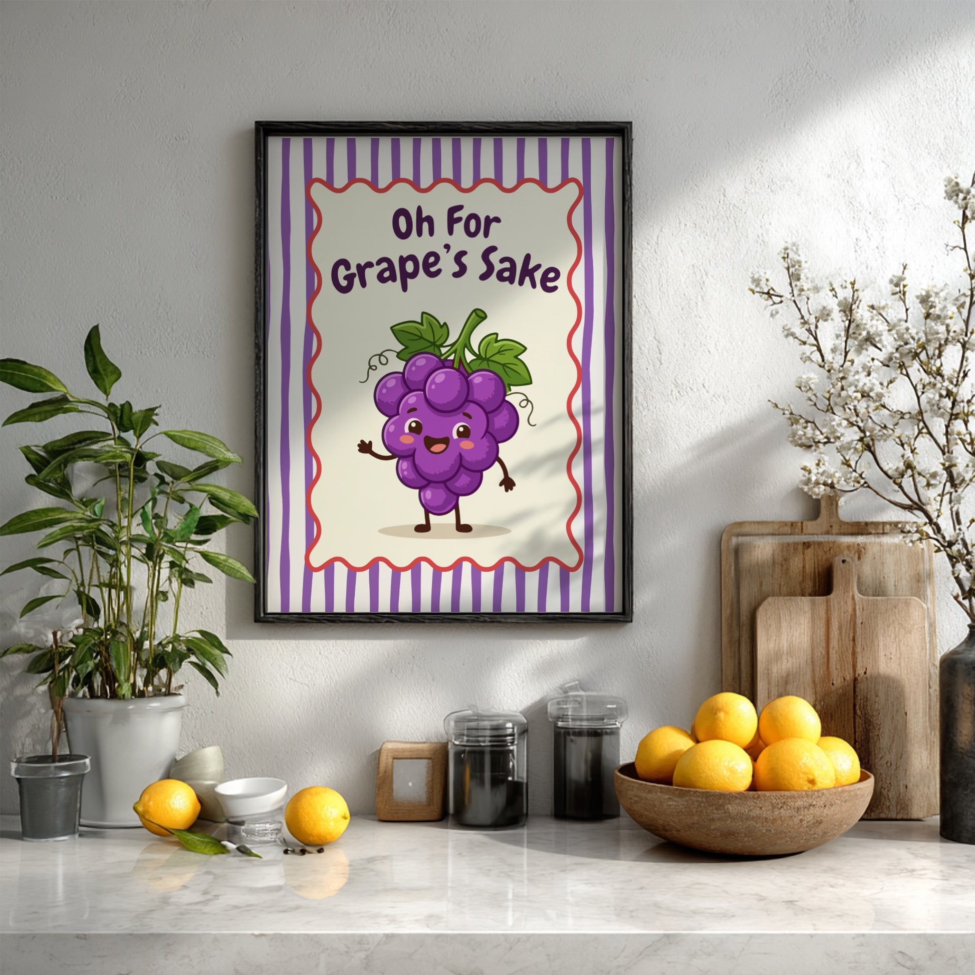 Grapes - Oh For Grape’s Sake - Kitchen Wall Art