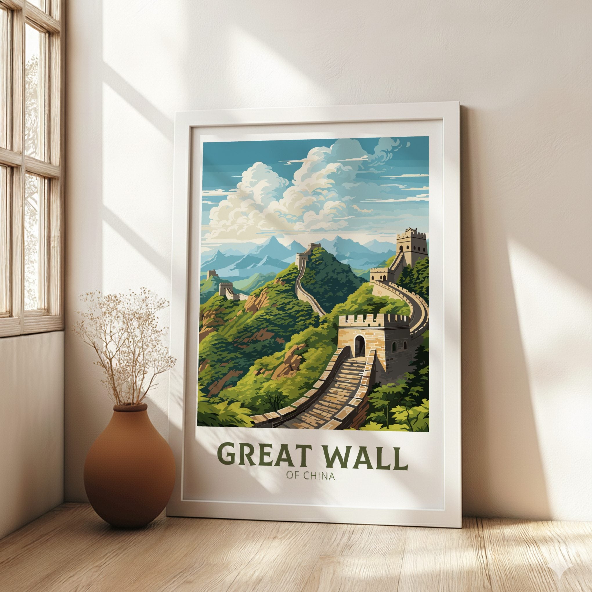 Asian THE GREAT WALL OF CHINA POSTER - TRAVEL PRINT