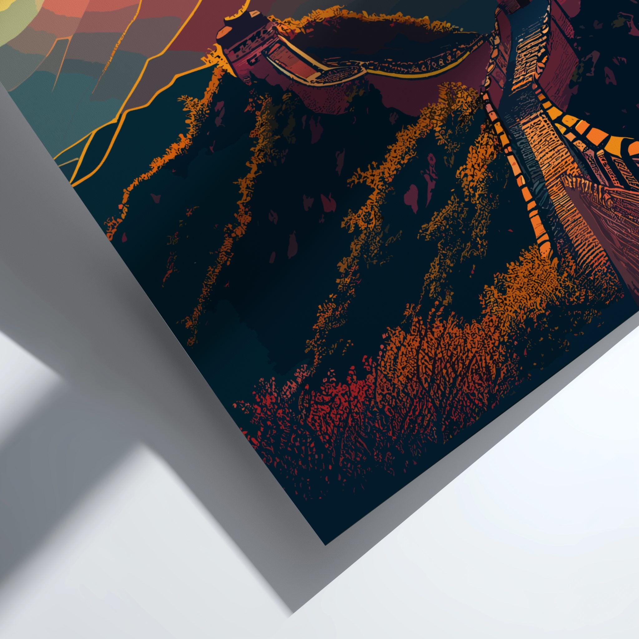 Asian THE GREAT WALL OF CHINA PRINT - RETRO POSTER