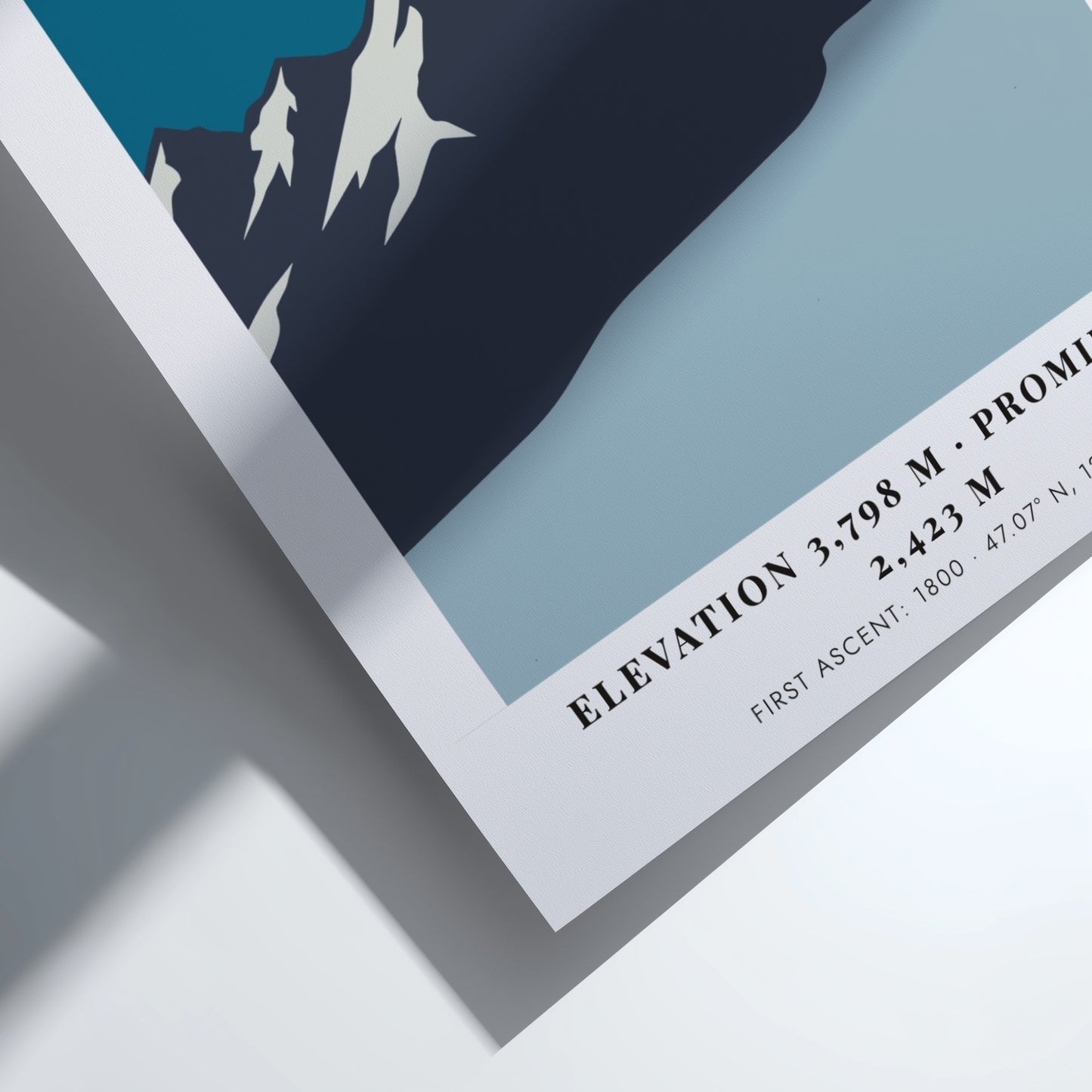Poster of the Grossglockner mountain in Austria with a lone red climber silhouette