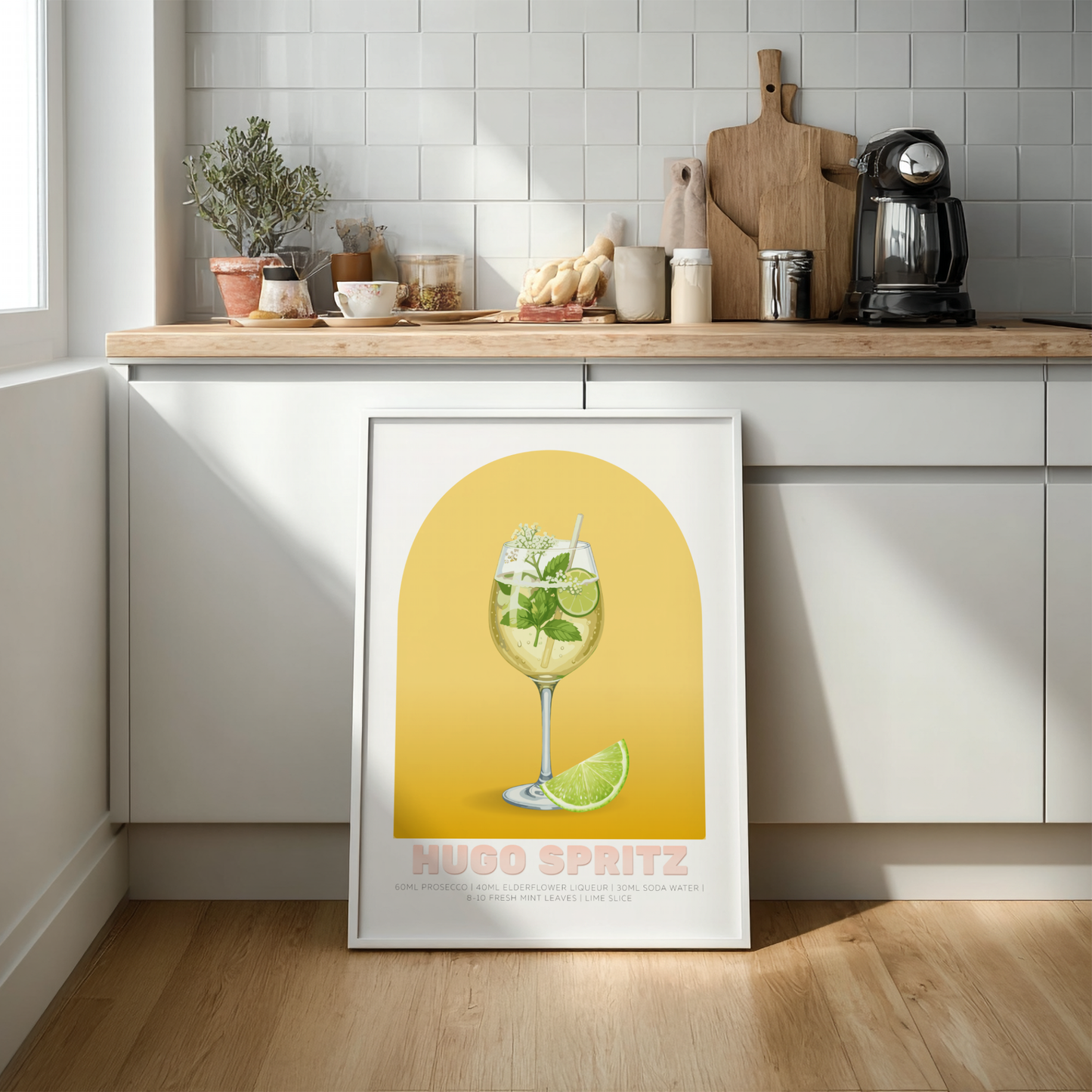 Hugo Spritz Cocktail Poster - Drinks Wall Art