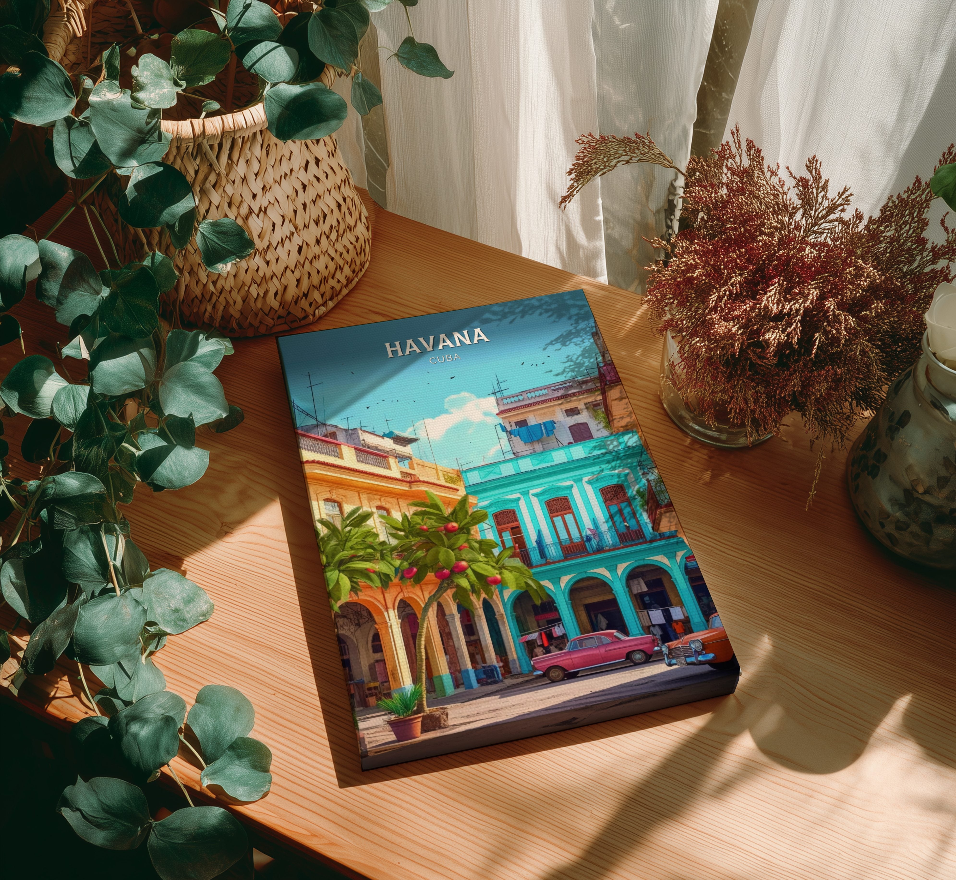 South America HAVANA TRAVEL POSTER - RETRO CUBA ART