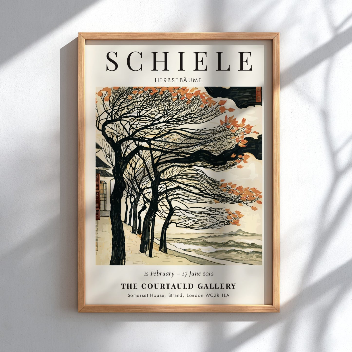 Egon Schiele poster featuring Herbstbäume with autumn trees in warm colors