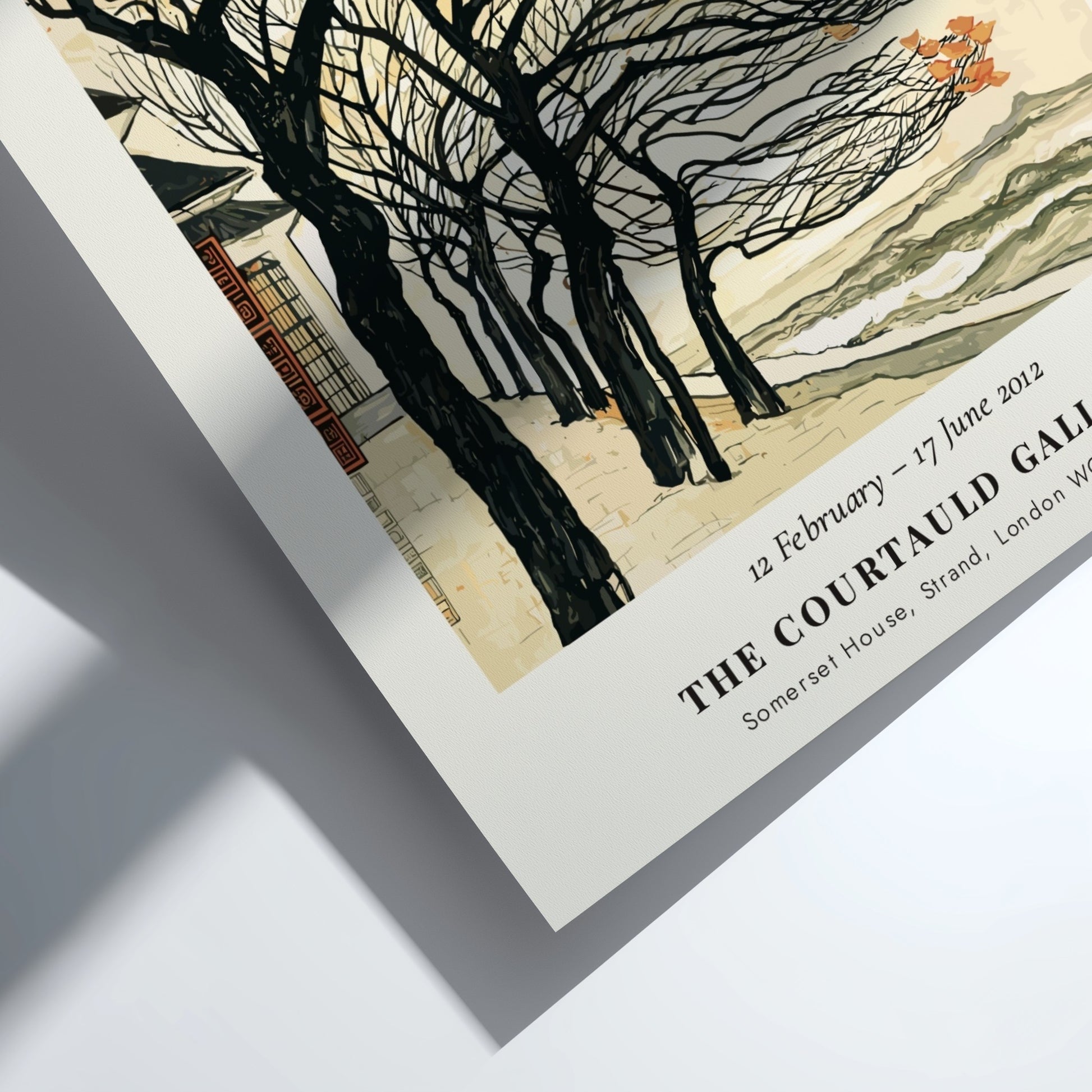 Egon Schiele poster featuring Herbstbäume with autumn trees in warm colors