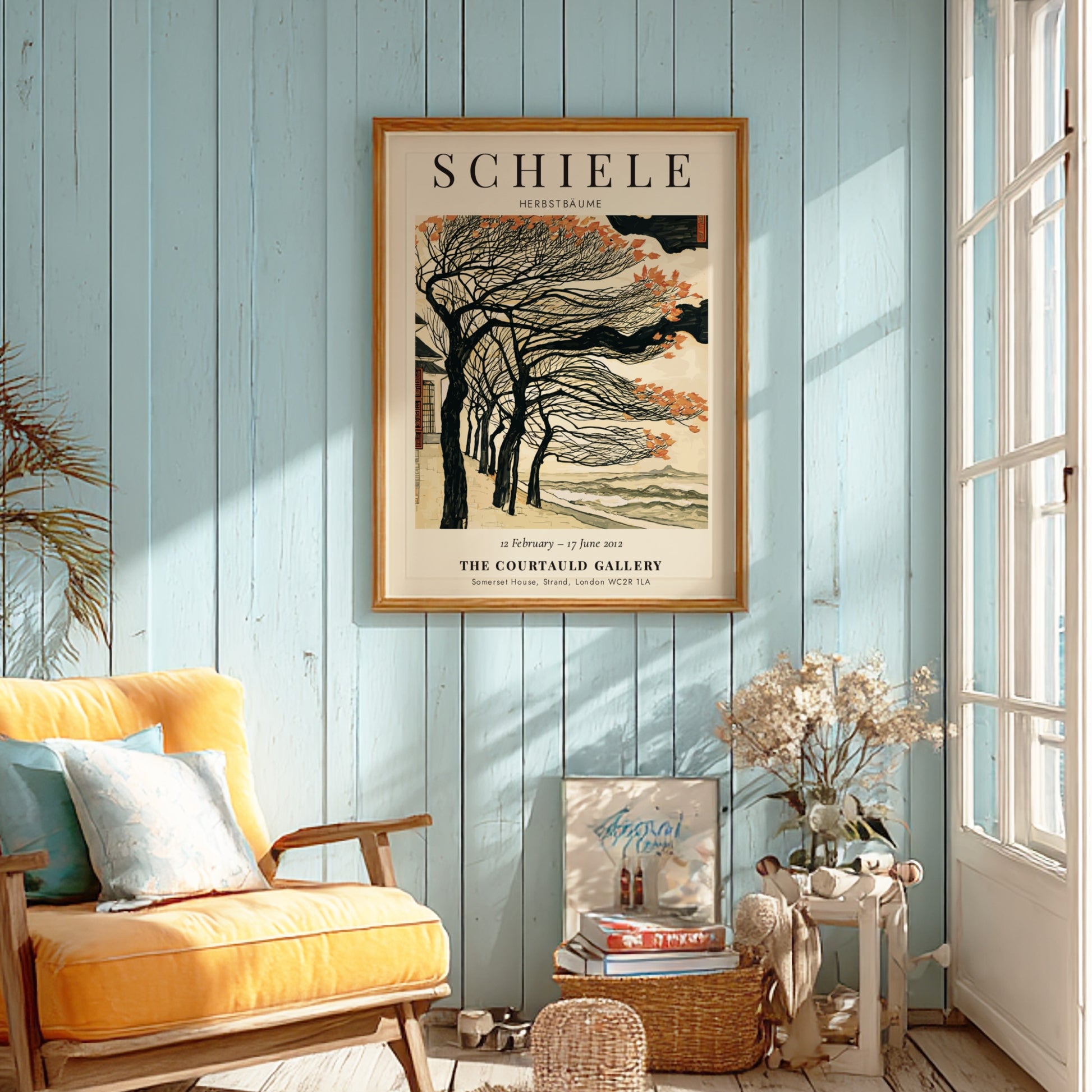 Egon Schiele poster featuring Herbstbäume with autumn trees in warm colors