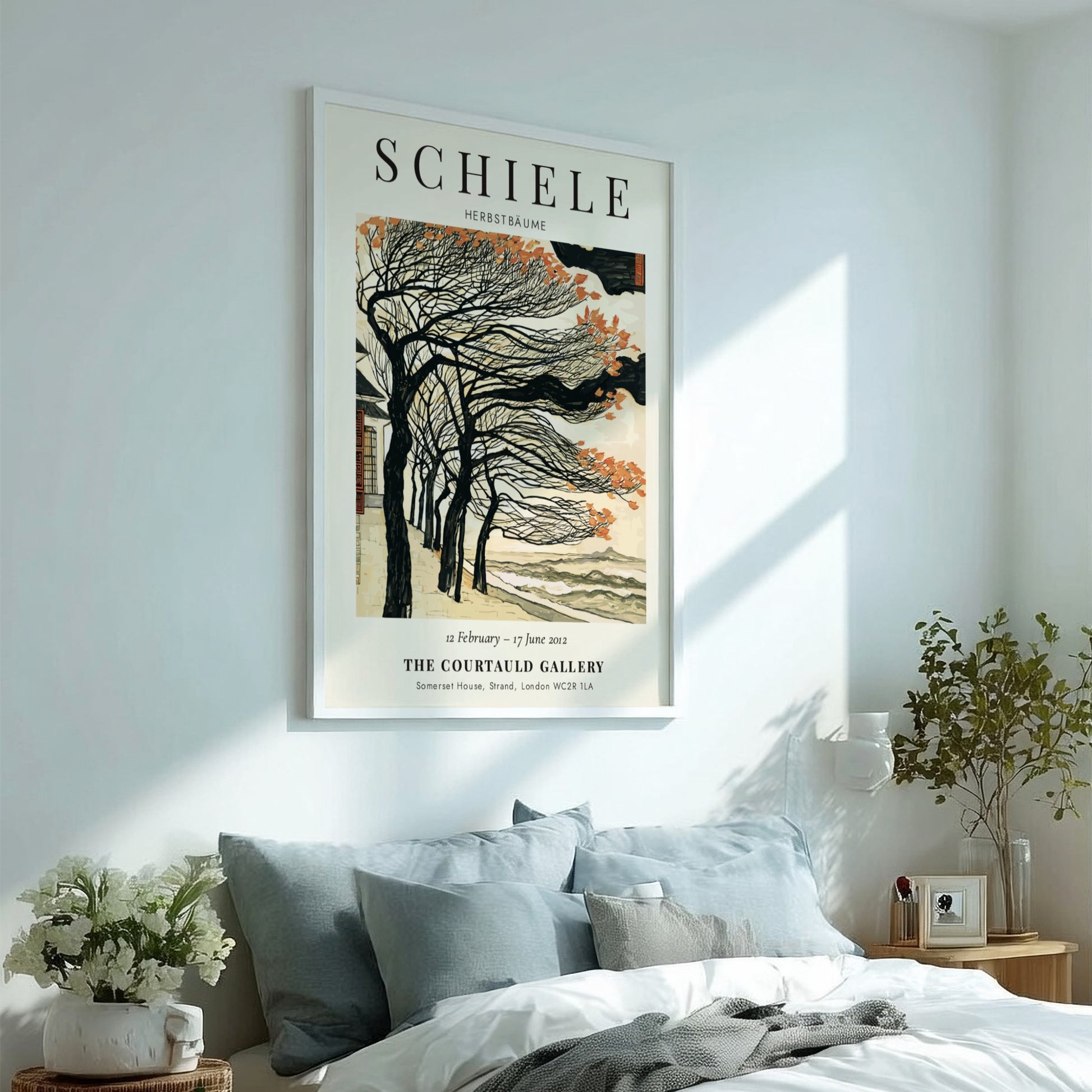 Egon Schiele poster featuring Herbstbäume with autumn trees in warm colors