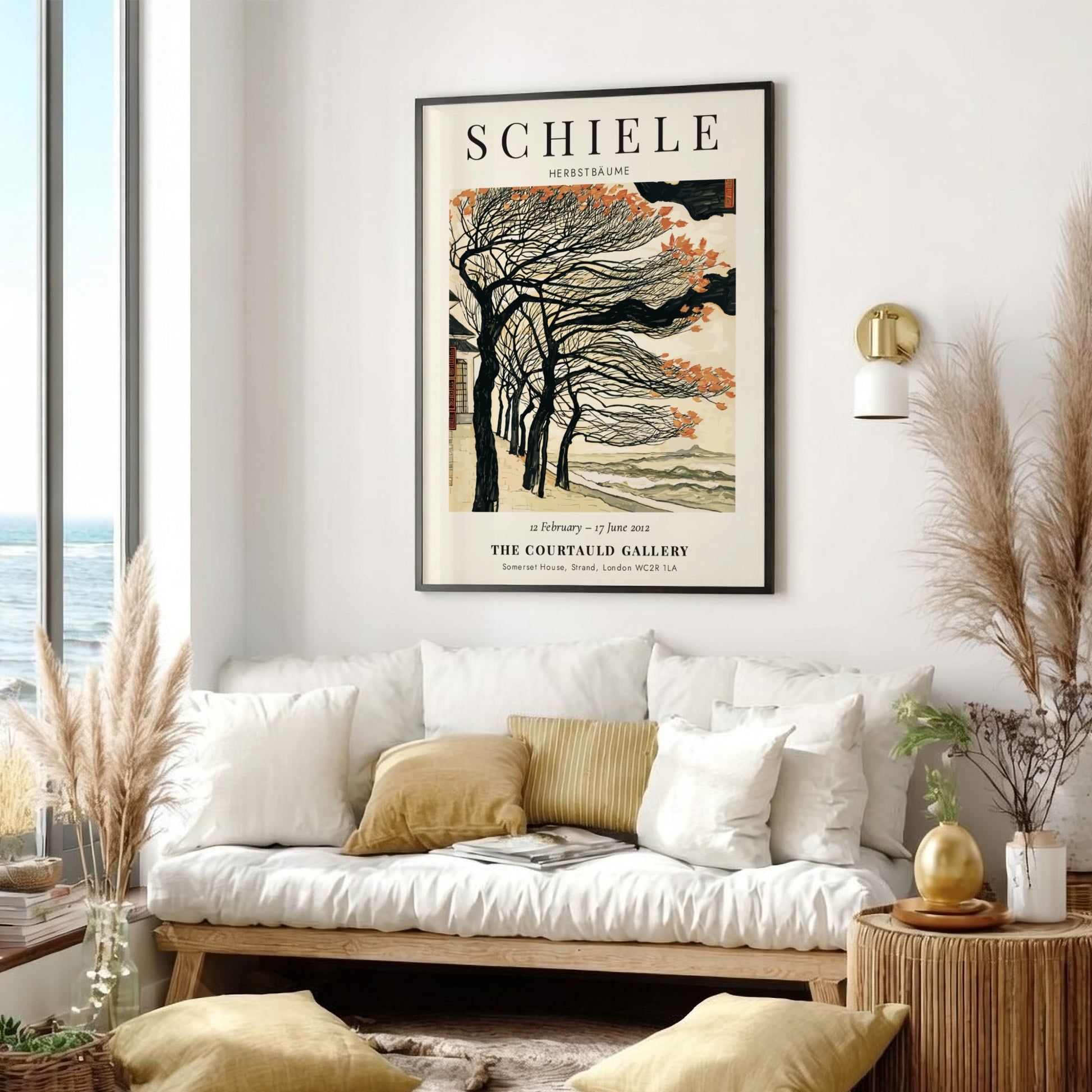 Egon Schiele poster featuring Herbstbäume with autumn trees in warm colors