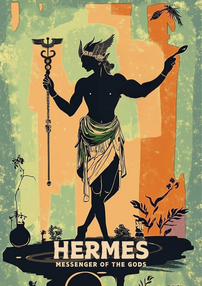 Hermes God Poster, Greek God Hermes, Hermes Messenger of the Gods