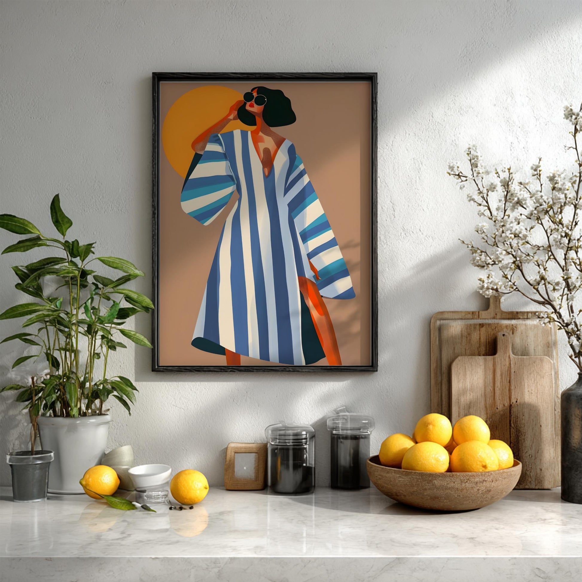 Editorial Summer Modern Art - The High-Fashion Aesthetic Wall Print