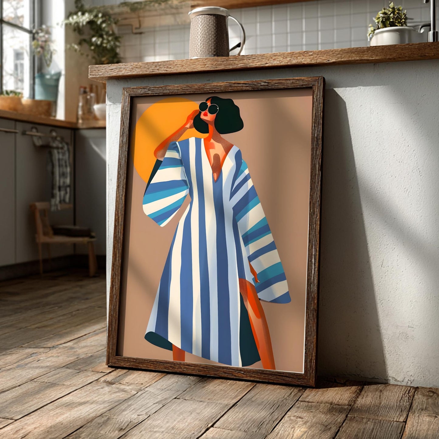 Editorial Summer Modern Art - The High-Fashion Aesthetic Wall Print