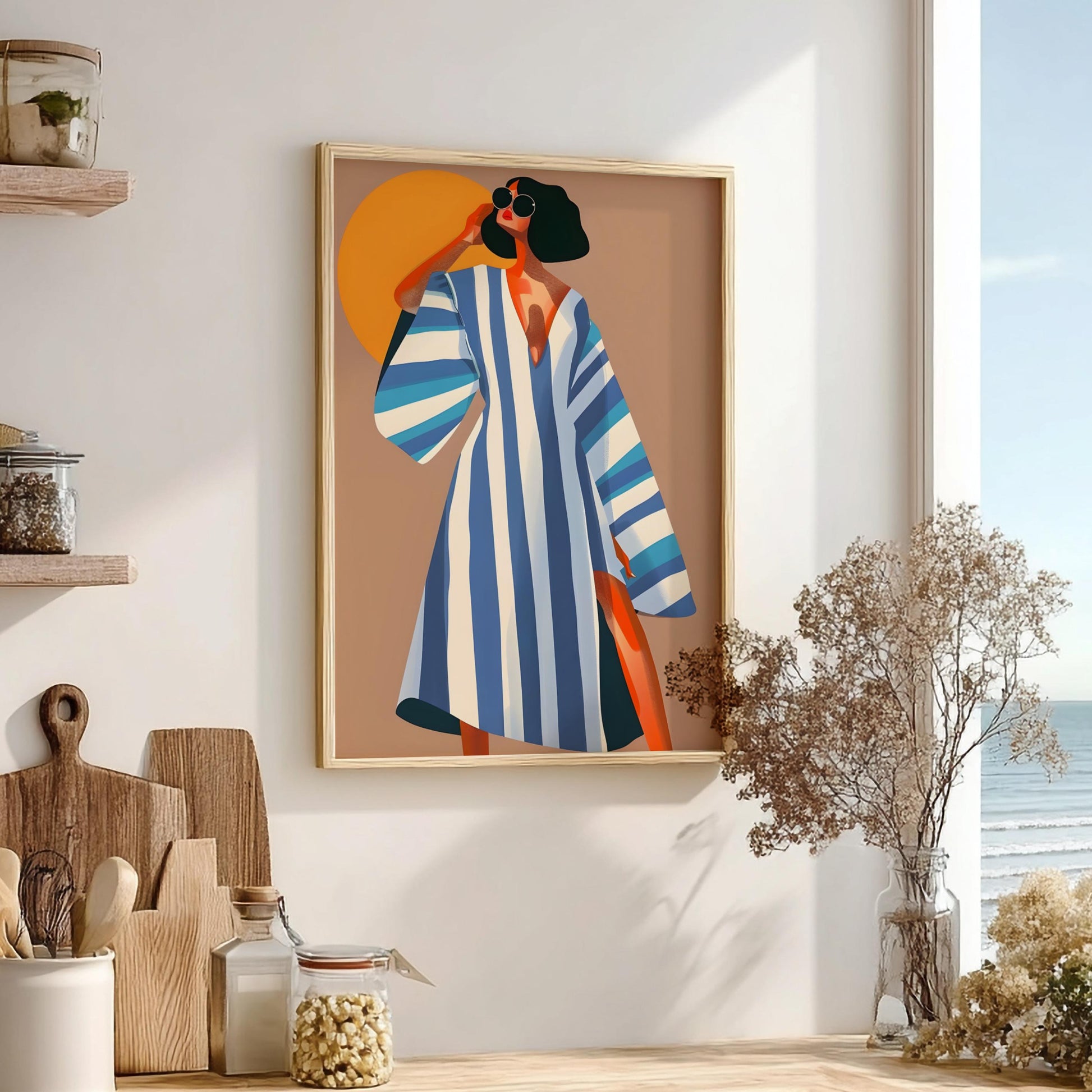 Editorial Summer Modern Art - The High-Fashion Aesthetic Wall Print