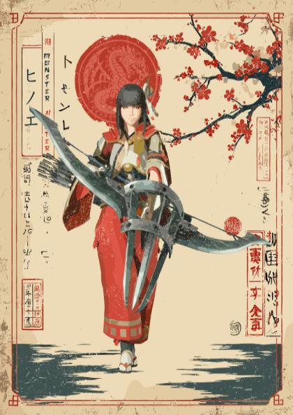 Hinoa the Quest Maiden Poster - Monster Hunter Rise Wall Art