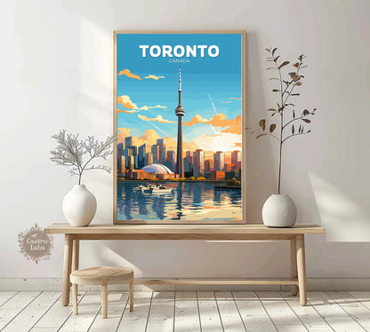 Toronto Downtown Poster: Toronto Skyline Print