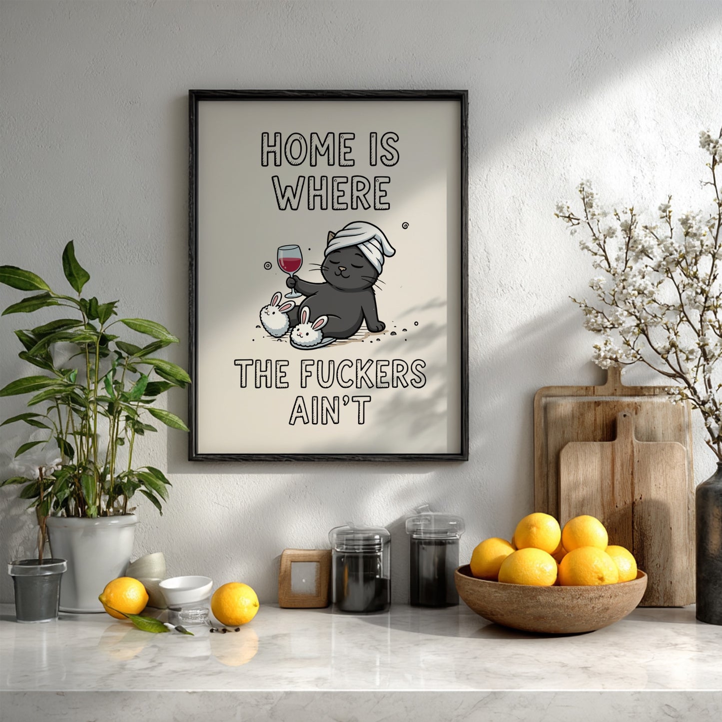 Home Is Where the Fuckers Ain’t - Bold Minimalist Sanctuary Wall Art
