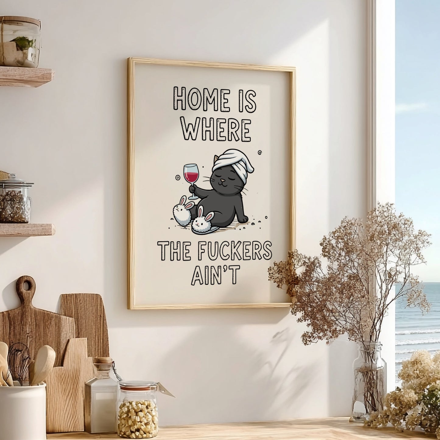 Home Is Where the Fuckers Ain’t - Bold Minimalist Sanctuary Wall Art
