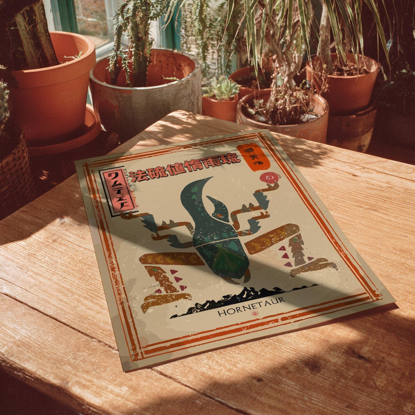 Hornetaur Poster - Monster Hunter Wall Art Print