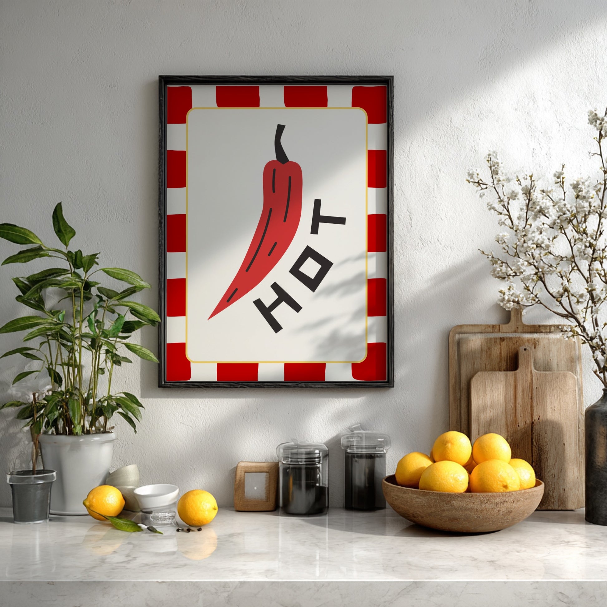 Hot Pepper Poster - Spicy Chili Wall Art Print