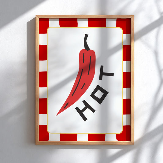 Hot Pepper Poster - Spicy Chili Wall Art Print