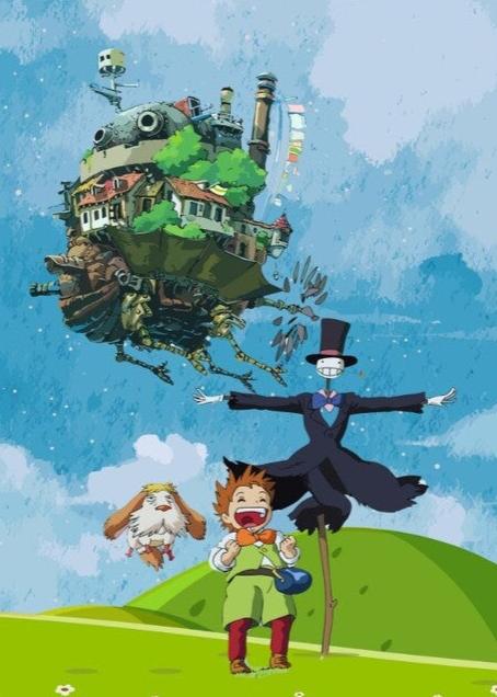 Studio Ghibli Howl's Moving Castle Inspired Poster - Anime poster