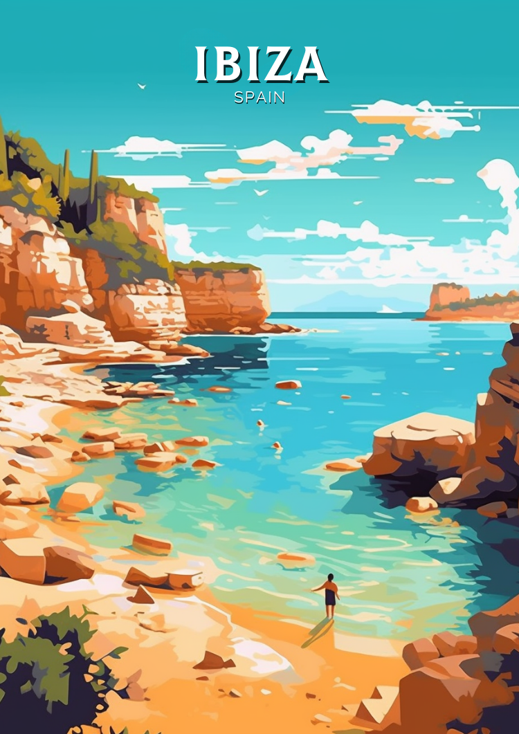 Europe IBIZA TRAVEL WALL DECOR - SPAIN POSTER