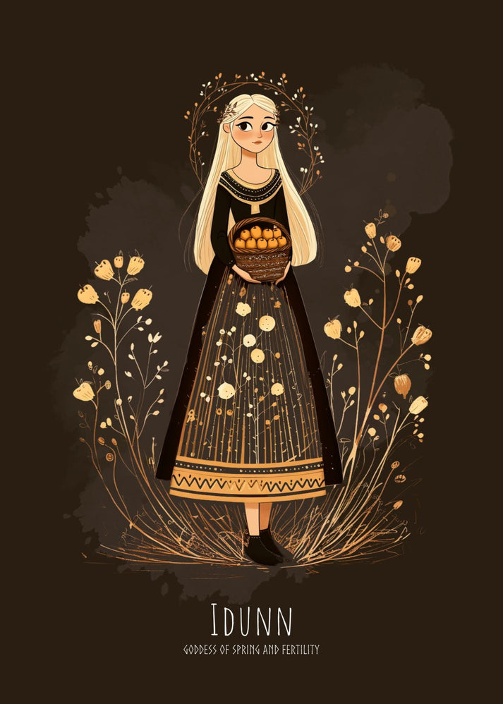 Idunn Goddess Poster - Norse Mythology Artwork – Brighton Posters