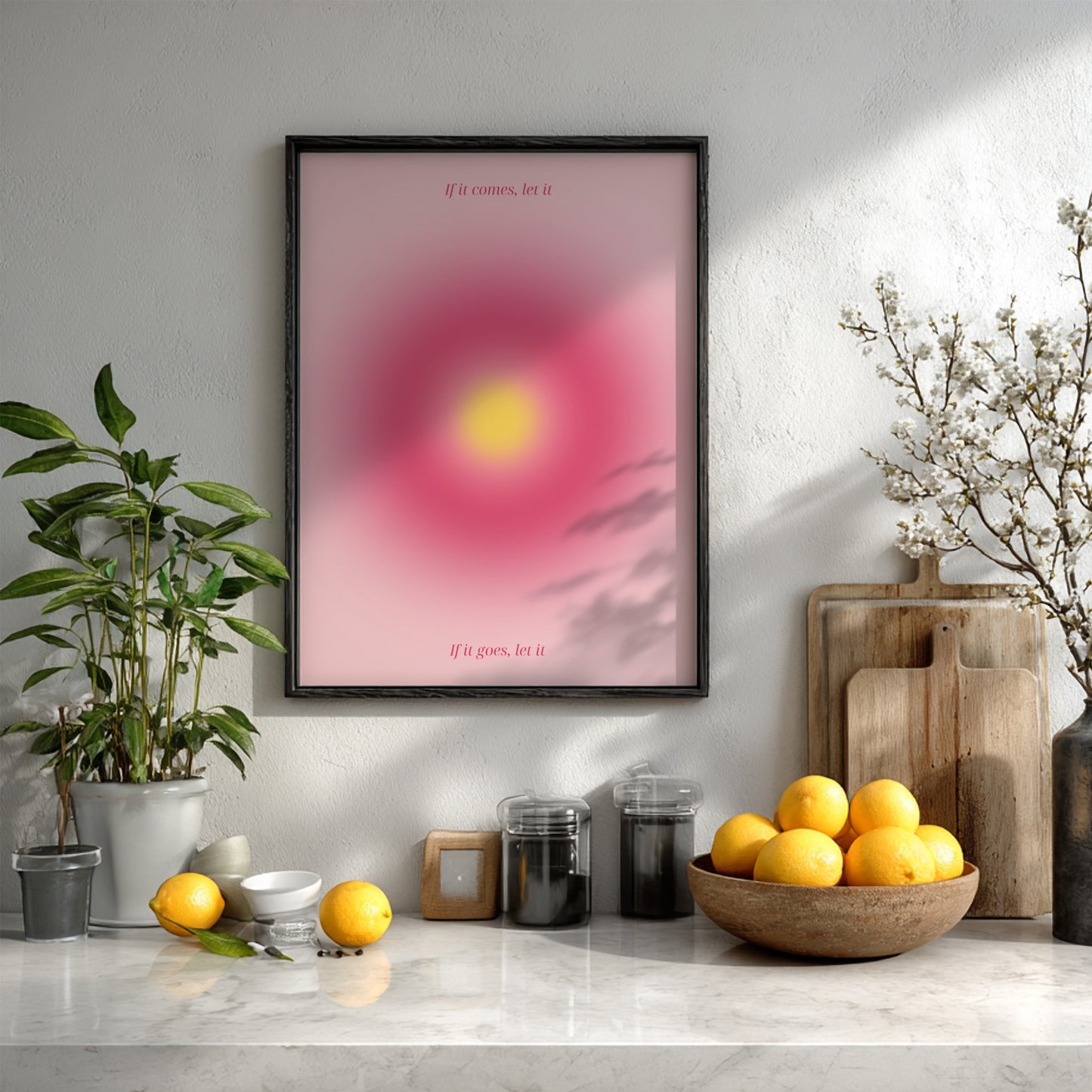 If It Comes, Let It: Modern Minimalist Zen Wall Art