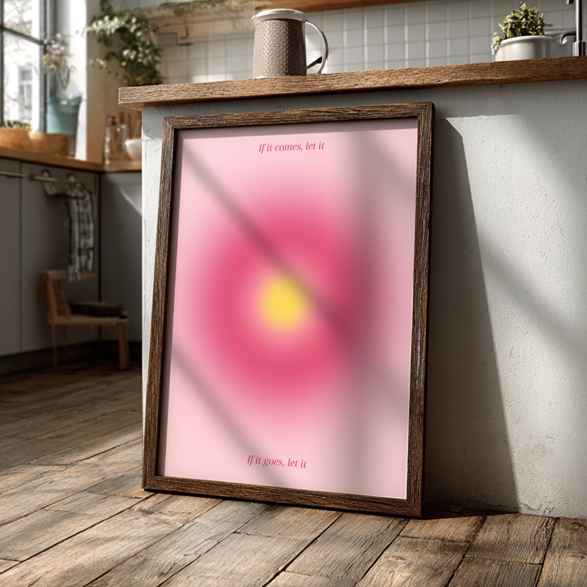 If It Comes, Let It: Modern Minimalist Zen Wall Art
