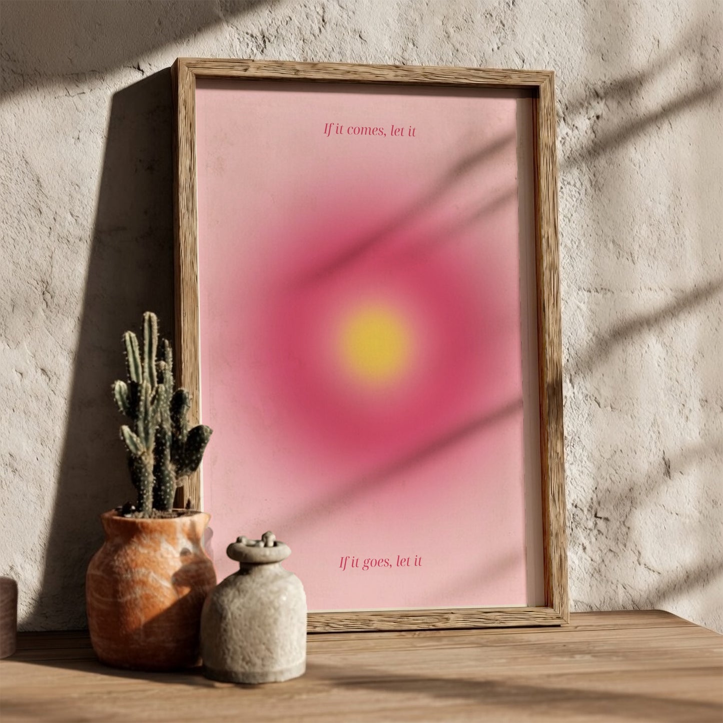 If It Comes, Let It: Modern Minimalist Zen Wall Art