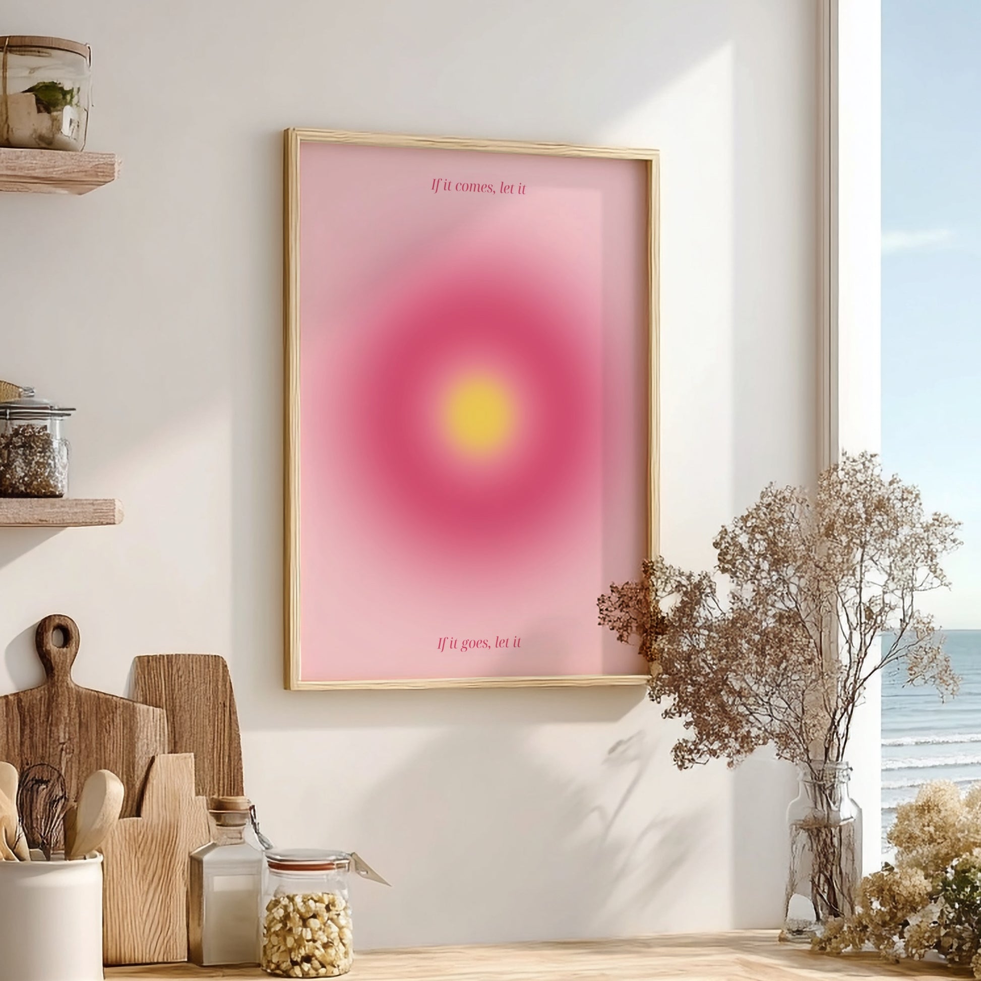If It Comes, Let It: Modern Minimalist Zen Wall Art