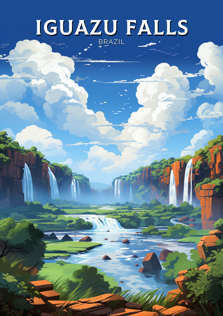 IGUAZU FALLS PRINT - TRAVEL POSTER