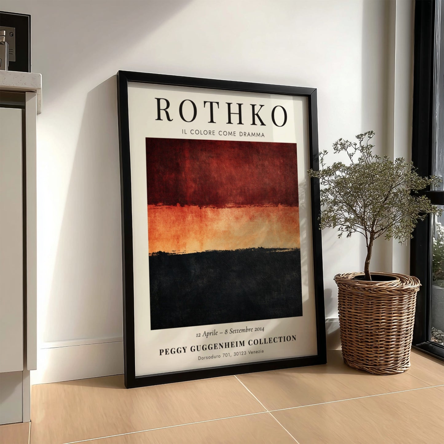 Wall art poster featuring Mark Rothko exhibition design titled Il Colore Come Dramma