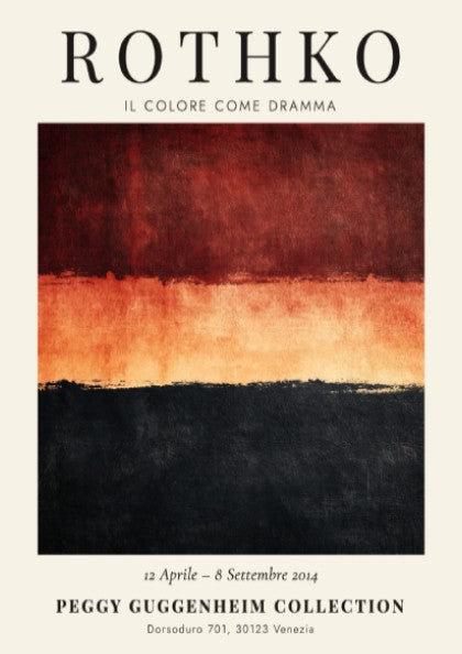 Wall art poster featuring Mark Rothko exhibition design titled Il Colore Come Dramma
